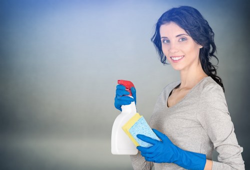 Local cleaner working in a kitchen and bathroom in East Dulwich